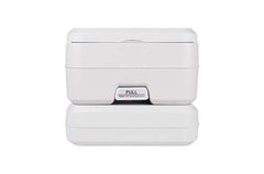SEAFLO portable toilet with sealing valve indicating odor control capability