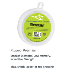 Seaguar Fluoro Premier clarity-diameter highlights thinner line for leader-shy bites