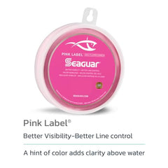 Seaguar Pink Label soft, supple fluorocarbon improves knot strength and casting control.