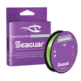 Seaguar Smackdown high-visibility braid 150yds boosts bite detection in low-light conditions.