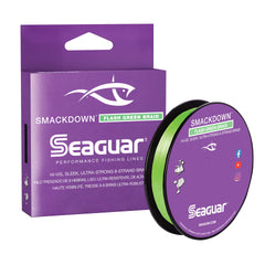 Seaguar Smackdown high-visibility braid 150yds boosts bite detection in low-light conditions.