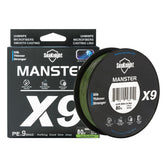 SeaKnight X9 thin-diameter braided line for sensitive bite detection and smooth casting.