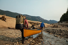 SealLine Pro Pack 70L side detail straps for easy load adjustment on long portages.