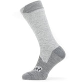 SEALSKINZ Raynham All Weather Mid Grey close-up knit showing breathable waterproof layers.