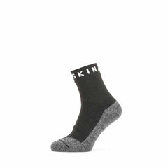SEALSKINZ waterproof warm weather ankle socks front view showing dry feet and soft knit
