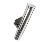 SeaLux Marine flared weld-on rod holder, 9-3/4 inch length, polished finish.