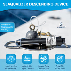 SeaQualizer fish descending device set to 150 feet release depth