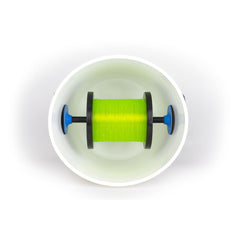 SeaQualizer Bucket Spooler in use, quickly spooling line onto a reel.