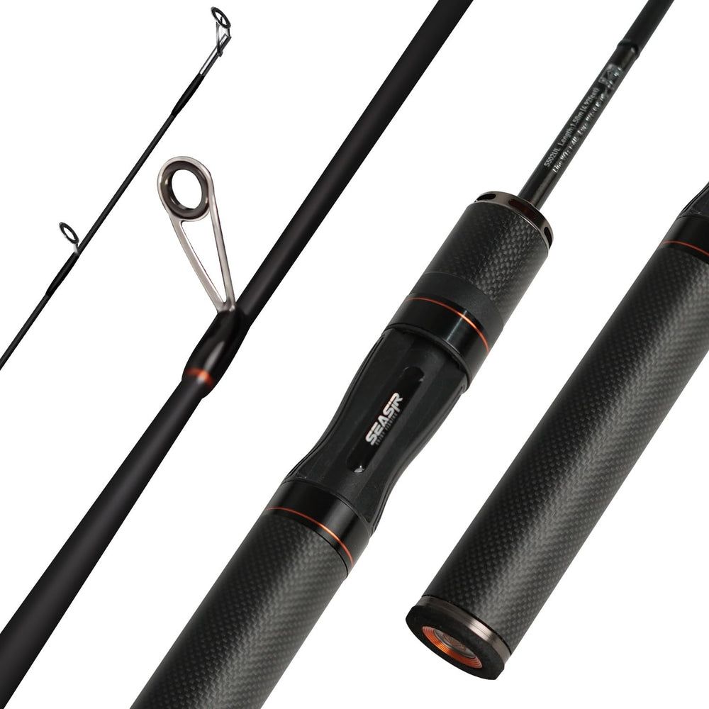 SEASIR Black Arrow rod full view showing ultralight balance for all-day casting use