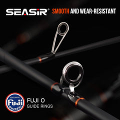 SEASIR Black Arrow ultralight rod blank 36T carbon close-up.