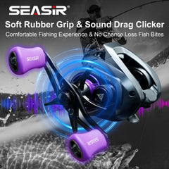 SEASIR Zero VX baitcasting reel held in hand