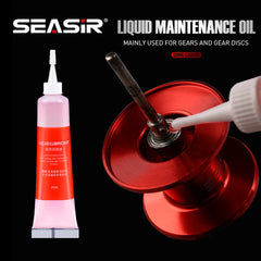 SEASIR two-piece reel oil and grease kit in packaging