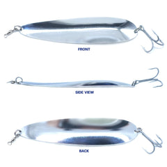 SEASKY Flutter Spoon 7in (3oz) in Yellow/Chrome Silver – Saltwater Lure