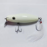 SEASKY 4 1/2 inch wood lure with metal diving lip, glowing finish