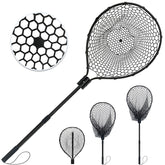 SEASPRO rubber fishing net with telescoping handle and 23x18 hoop