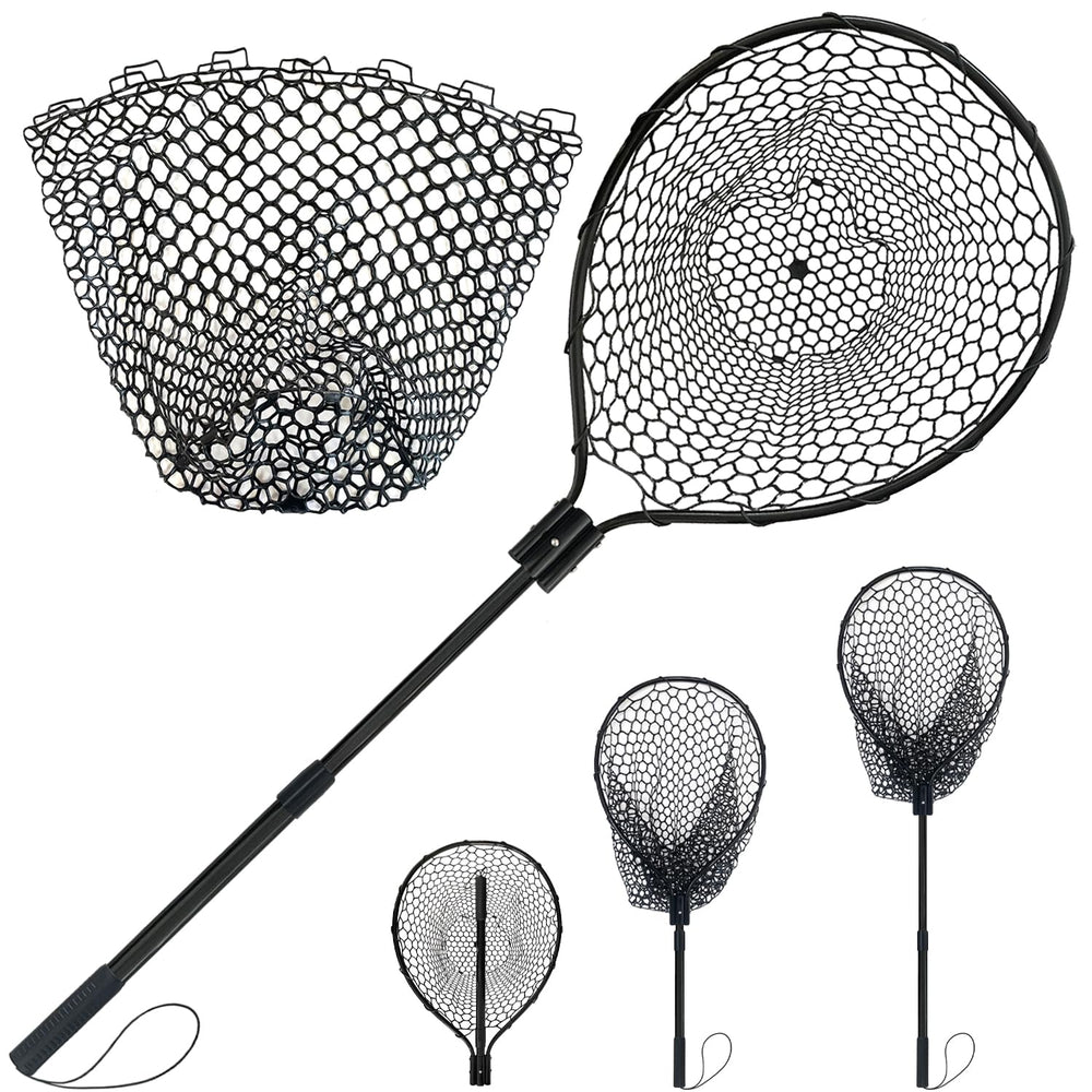 SEASPRO rubber fishing net with 59 inch telescoping handle