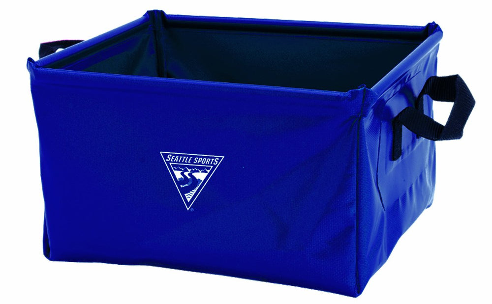 Seattle Sports Outfitter square pack sink in use for camping dishes