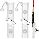 Seenelling 2-Pack Pole Mount Fishing Rod Holders on bike rack (White)