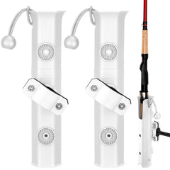 Seenelling 2-Pack Pole Mount Fishing Rod Holders on bike rack (White)