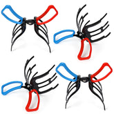 Seenelling 4 Pack 3-Claw Metal Fish Gripper with red and blue handles – front view