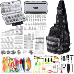 Seenelling 482-pcs fishing tools kit backpack for organized gear on trips