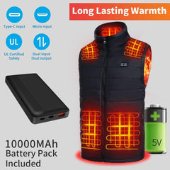Seenew heated vest three-level heat controls demonstrate customizable comfort.
