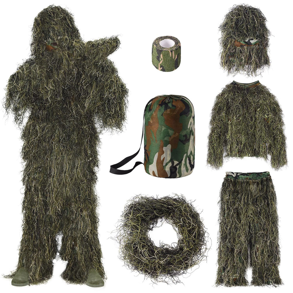 Seeutek ghillie hood enhances concealment for stealthy outdoor tasks.