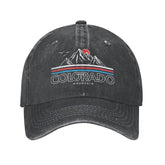 Front view of Sefgaen Colorado Mountains hat with graphic cap in natural color