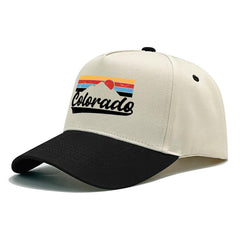 Sefgaen Colorado Mountains cap left profile shows clean stitching for durable daily use.