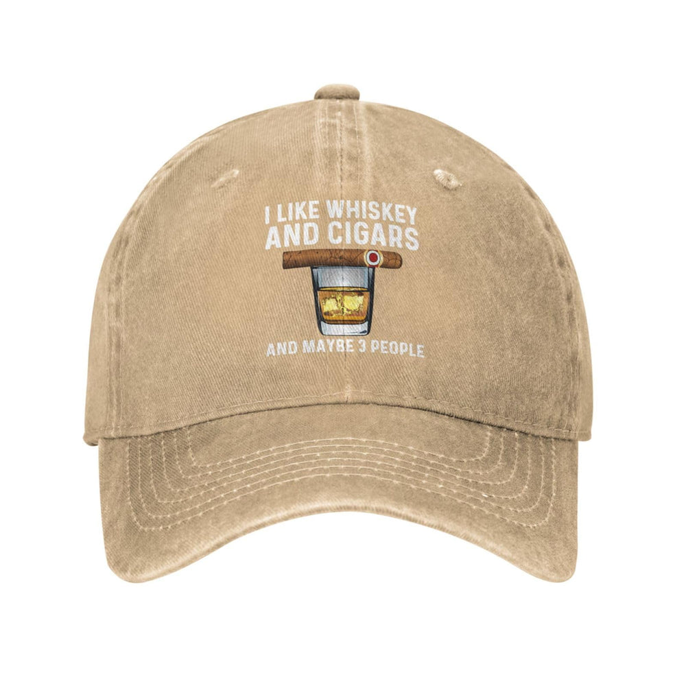Sefgaen I Like Whiskey and Cigars hat on a woman, an everyday stylish option
