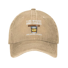 Sefgaen I Like Whiskey and Cigars hat on a woman, an everyday stylish option