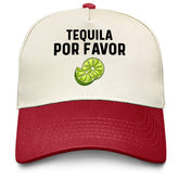 Sefgaen Tequila Por Favor hat burgundy front view, stylish everyday wear