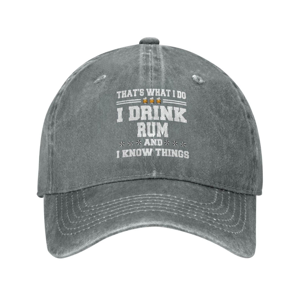 Sefgaen that's what I do rum know things hat gray, bold daily style for casual wear