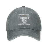 Sefgaen that's what I do rum know things hat gray, bold daily style for casual wear