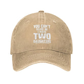 Sefgaen You Can’t Scare Me Two Daughters hat in natural color with adjustable fit.