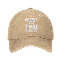 Sefgaen You Can’t Scare Me Two Daughters hat in natural color with adjustable fit.