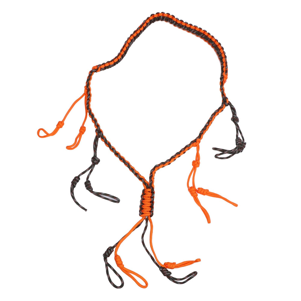 Segrehy duck call lanyard with braided paracord loops in orange for quick access.