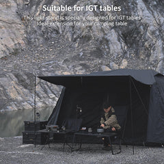 Segrehy folding camping lantern stand ready for travel and setup