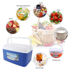 Segrehy blue cooler lid open showing cooling and warming potential