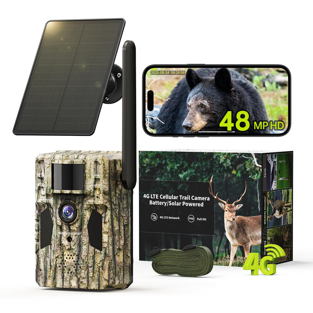 SEHMUA 3rd Cellular Trail Camera front view for rugged outdoor monitoring