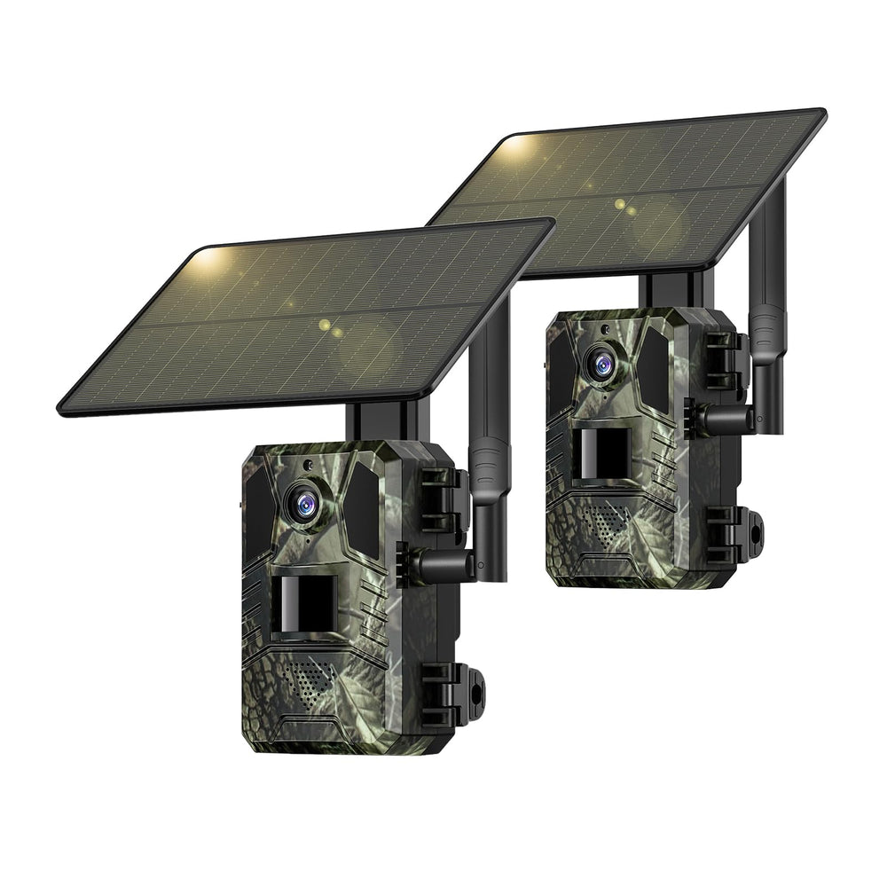 SEHMUA 4G LTE solar trail camera 2-pack powering off-grid wildlife monitoring