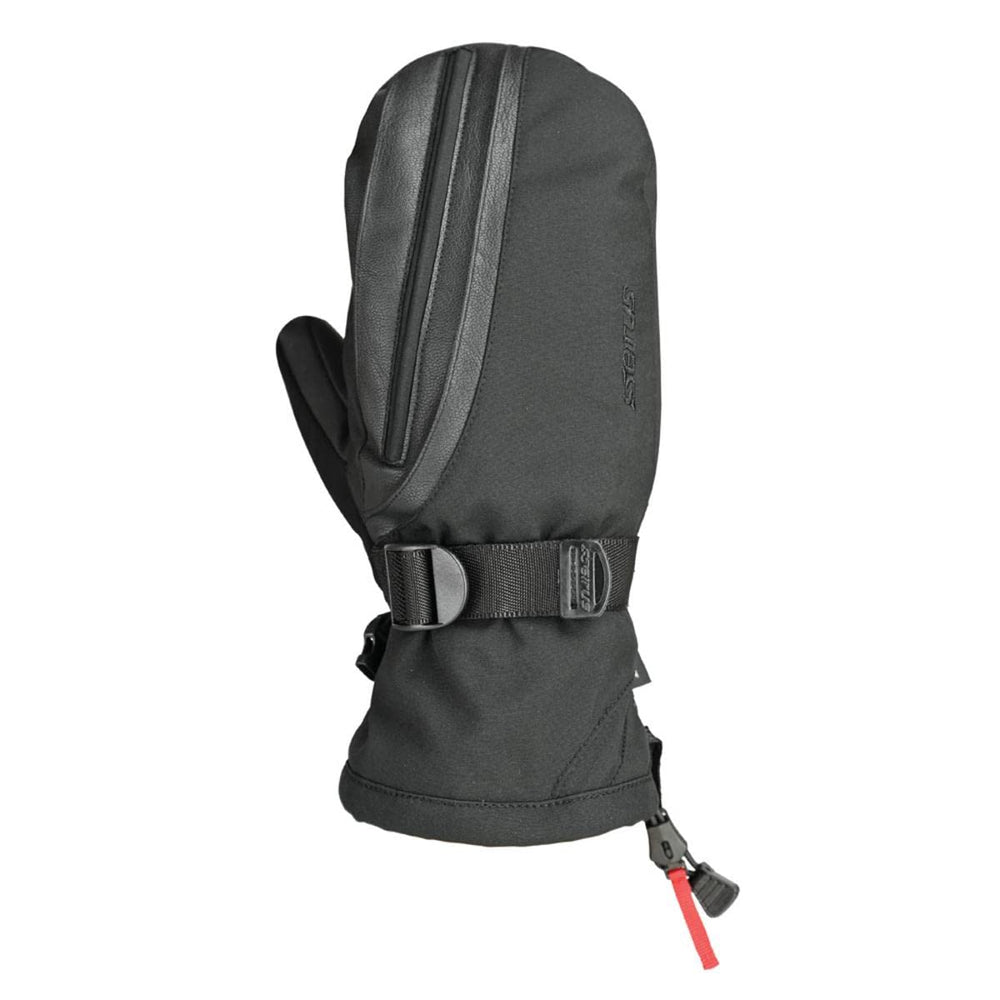 Seirus Magne Heatwave Plus ST Ridge Mitt Black L front view highlights warm, wind-resistant exterior.
