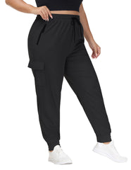 Sekino women's plus-size cargo hiking pants side pocket for quick access on hikes.