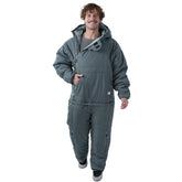 Selk'bag SWYTCH Original wearable sleeping bag—closed mode for indoor or campsite warmth.