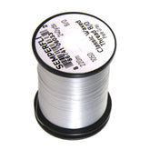 Semperfli Classic Waxed Thread 8/0 Pale Grey on spool, strong and easy to split for precise wraps.