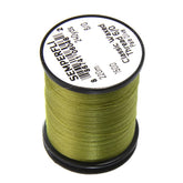 Semperfli Classic Waxed Thread on pale olive spool for secure, precise fly tying