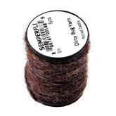 Semperfli Dirty Bug Yarn closeup shows multicolor blend for realistic dry fly bodies.