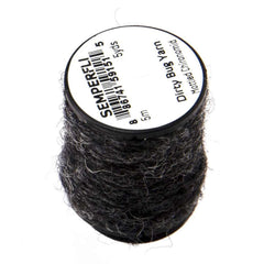 Semperfli Dirty Bug Yarn Mottled Chironomid shown on a rope for versatile dubbing and realism.
