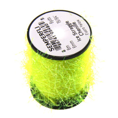 Semperfli Ice Straggle Chenille with long translucent fibers for lifelike water movement.
