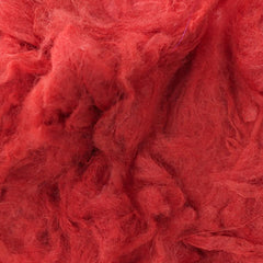 Semperfli Kapok Dubbing Fl Red close-up image highlights extreme fineness for light-weight dubbing